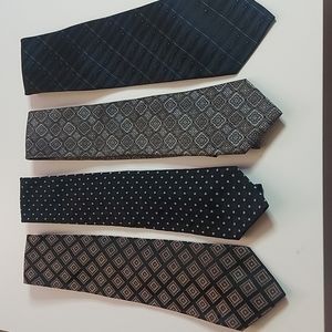 Set of 4 100% vintage silk ties